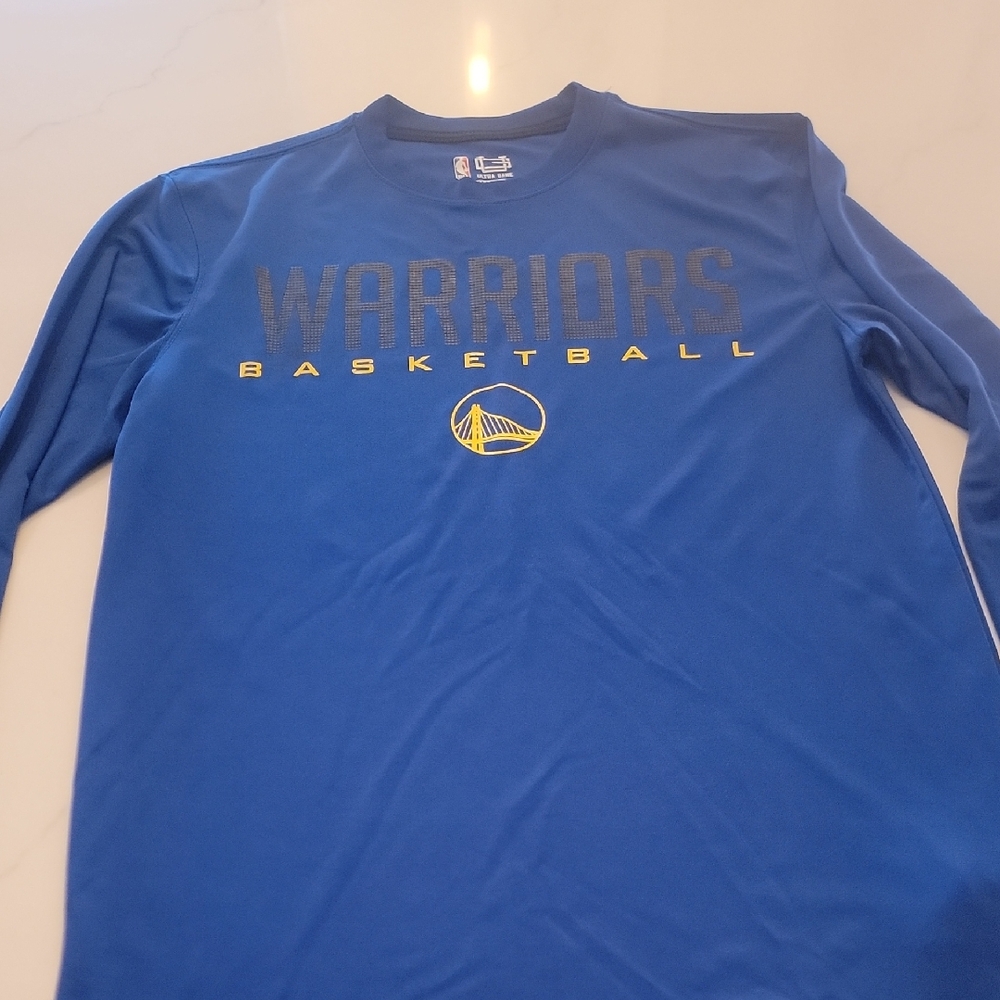 Warriors Basketball Blue Long Sleeve Shirt NBA